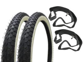 19 inch 2.50 Continental KKS10WW banden set (White wall) Puch MV/VS/Co Lage Prijs