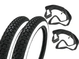 17 inch 2.75 Anlas NR-7 banden set (White wall) Beperkte Voorraad