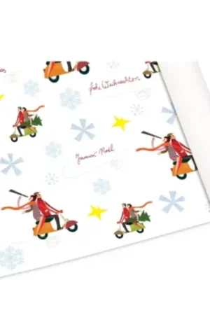 Product in laten pakken met kerst kadopapier Merkproduct