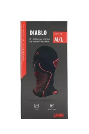 Tijdelijk Beschikbaar Helmmuts lampa full face thermo diablo M/L zwart/rood 91475