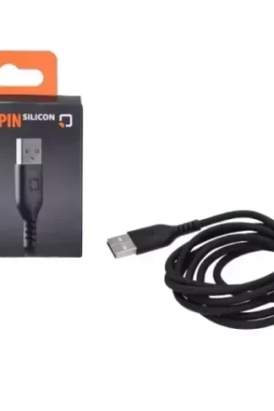 Aanbieding Oplaadkabel optiline silicone usb A > Apple 8 pin 150cm zwart 91782