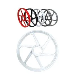 Voorwiel/achterwiel fast-arrow aluminium sport-1 6 spaaks 17-inch wit X30, x50, puch maxi Veilige Betaling