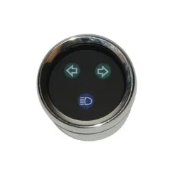 Weekendaanbieding Knipperlicht groot licht klok rond chroom china retro/torino=op=op