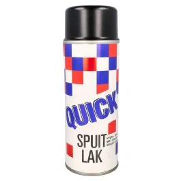 Spuitlak Quick mat zwart 85/B 400mL spuitbus gts alle mod., vespa lx Gecertificeerd